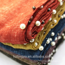 new designs top seller printed womens long muslim scarf shawl brand muslim women cotton pearl hijab scarf